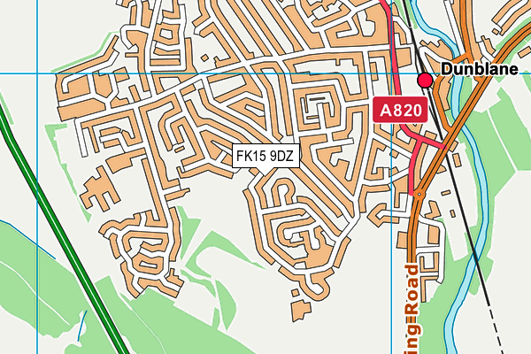 FK15 9DZ map - OS VectorMap District (Ordnance Survey) FK15 9DZ map - OS VectorMap District (Ordnance Survey)