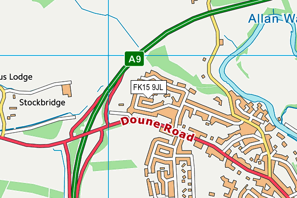 FK15 9JL map - OS VectorMap District (Ordnance Survey) FK15 9JL map - OS VectorMap District (Ordnance Survey)