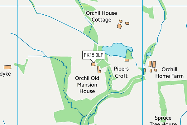 FK15 9LF map - OS VectorMap District (Ordnance Survey) FK15 9LF map - OS VectorMap District (Ordnance Survey)