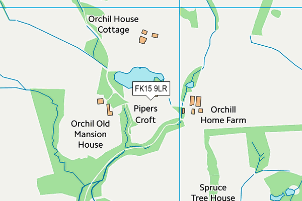 FK15 9LR map - OS VectorMap District (Ordnance Survey) FK15 9LR map - OS VectorMap District (Ordnance Survey)