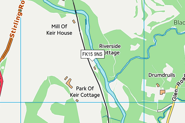FK15 9NS map - OS VectorMap District (Ordnance Survey) FK15 9NS map - OS VectorMap District (Ordnance Survey)