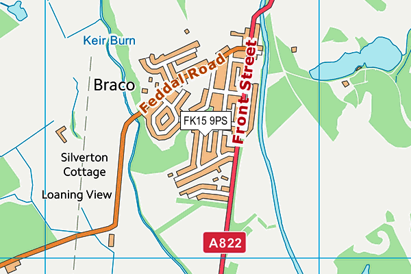 FK15 9PS map - OS VectorMap District (Ordnance Survey)
