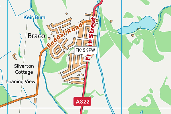 FK15 9PW map - OS VectorMap District (Ordnance Survey) FK15 9PW map - OS VectorMap District (Ordnance Survey)