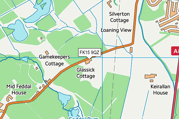 FK15 9QZ map - OS VectorMap District (Ordnance Survey) FK15 9QZ map - OS VectorMap District (Ordnance Survey)