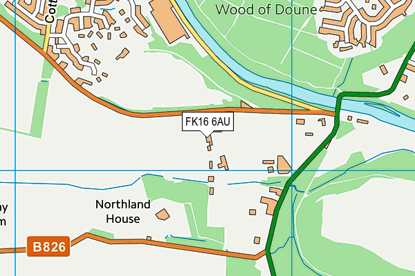 FK16 6AU map - OS VectorMap District (Ordnance Survey) FK16 6AU map - OS VectorMap District (Ordnance Survey)