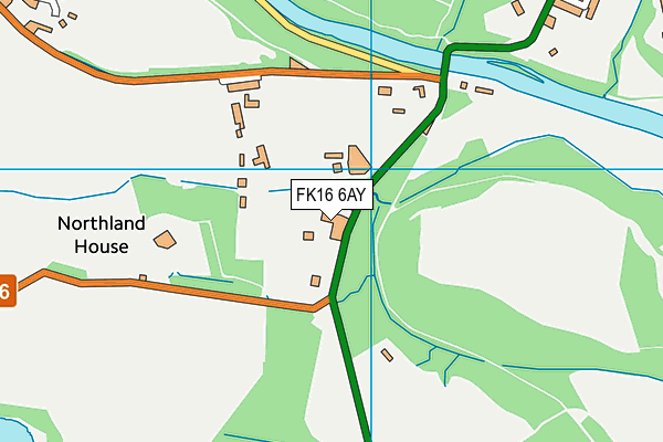 FK16 6AY map - OS VectorMap District (Ordnance Survey) FK16 6AY map - OS VectorMap District (Ordnance Survey)