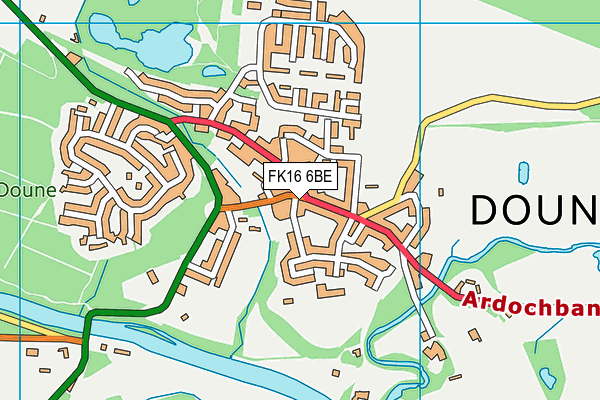 FK16 6BE map - OS VectorMap District (Ordnance Survey) FK16 6BE map - OS VectorMap District (Ordnance Survey)