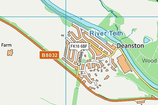 FK16 6BF map - OS VectorMap District (Ordnance Survey)
