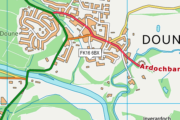 FK16 6BX map - OS VectorMap District (Ordnance Survey) FK16 6BX map - OS VectorMap District (Ordnance Survey)