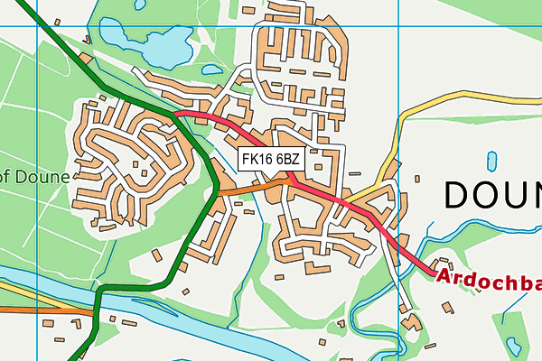 FK16 6BZ map - OS VectorMap District (Ordnance Survey) FK16 6BZ map - OS VectorMap District (Ordnance Survey)
