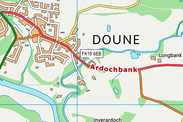 FK16 6EB map - OS VectorMap District (Ordnance Survey)