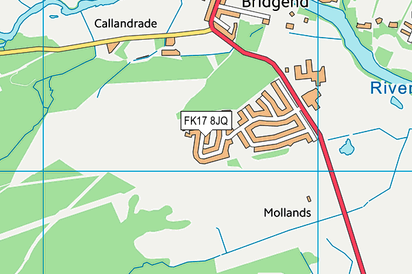 FK17 8JQ map - OS VectorMap District (Ordnance Survey) FK17 8JQ map - OS VectorMap District (Ordnance Survey)