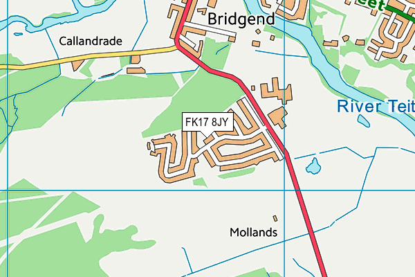 FK17 8JY map - OS VectorMap District (Ordnance Survey) FK17 8JY map - OS VectorMap District (Ordnance Survey)