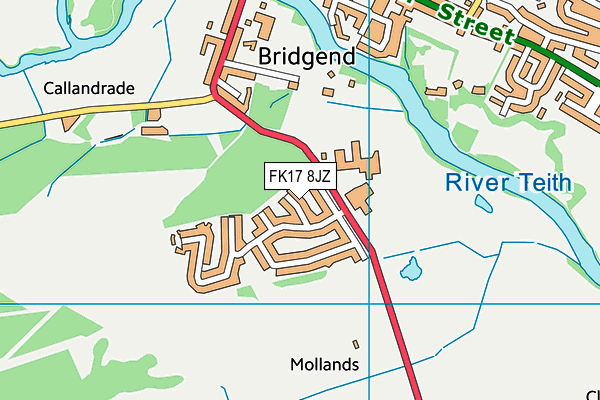 FK17 8JZ map - OS VectorMap District (Ordnance Survey) FK17 8JZ map - OS VectorMap District (Ordnance Survey)