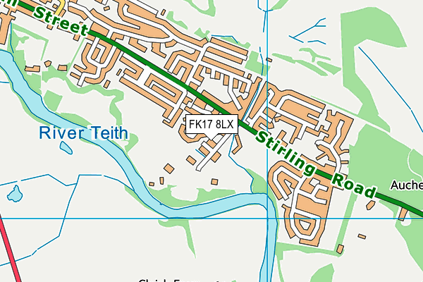 FK17 8LX map - OS VectorMap District (Ordnance Survey) FK17 8LX map - OS VectorMap District (Ordnance Survey)