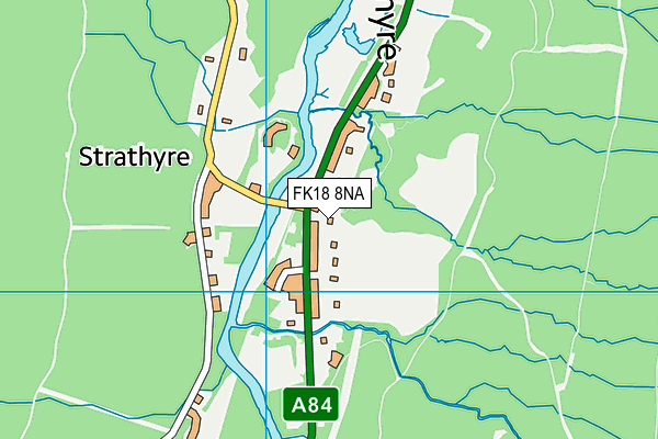 FK18 8NA map - OS VectorMap District (Ordnance Survey) FK18 8NA map - OS VectorMap District (Ordnance Survey)