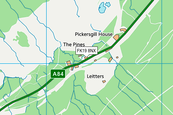 FK19 8NX map - OS VectorMap District (Ordnance Survey) FK19 8NX map - OS VectorMap District (Ordnance Survey)