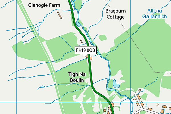 FK19 8QB map - OS VectorMap District (Ordnance Survey) FK19 8QB map - OS VectorMap District (Ordnance Survey)