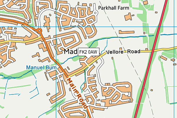 FK2 0AW map - OS VectorMap District (Ordnance Survey) FK2 0AW map - OS VectorMap District (Ordnance Survey)