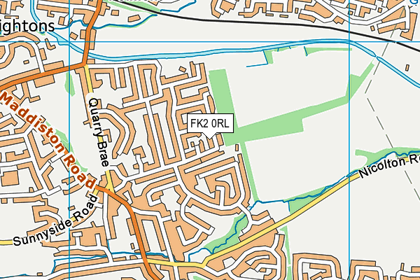 FK2 0RL map - OS VectorMap District (Ordnance Survey) FK2 0RL map - OS VectorMap District (Ordnance Survey)