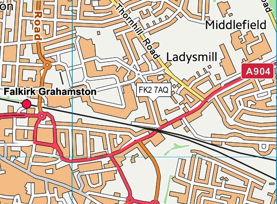 FK2 7AQ map - OS VectorMap District (Ordnance Survey) FK2 7AQ map - OS VectorMap District (Ordnance Survey)