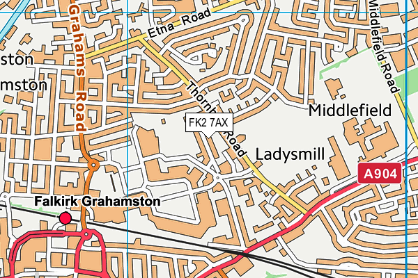 FK2 7AX map - OS VectorMap District (Ordnance Survey) FK2 7AX map - OS VectorMap District (Ordnance Survey)