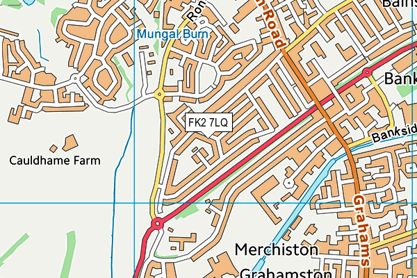 FK2 7LQ map - OS VectorMap District (Ordnance Survey) FK2 7LQ map - OS VectorMap District (Ordnance Survey)