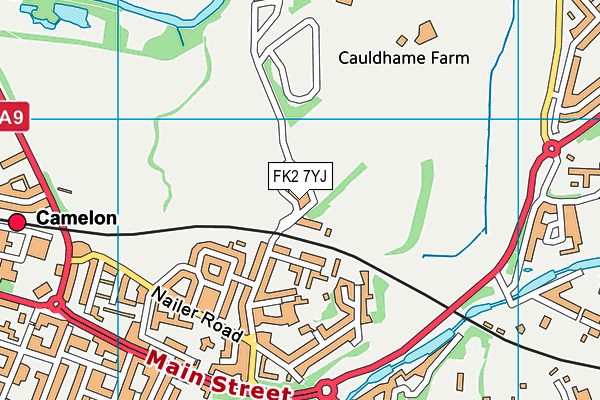 FK2 7YJ map - OS VectorMap District (Ordnance Survey) FK2 7YJ map - OS VectorMap District (Ordnance Survey)