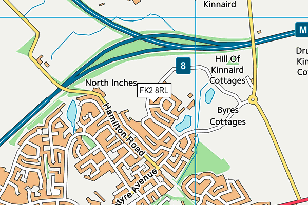FK2 8RL map - OS VectorMap District (Ordnance Survey) FK2 8RL map - OS VectorMap District (Ordnance Survey)