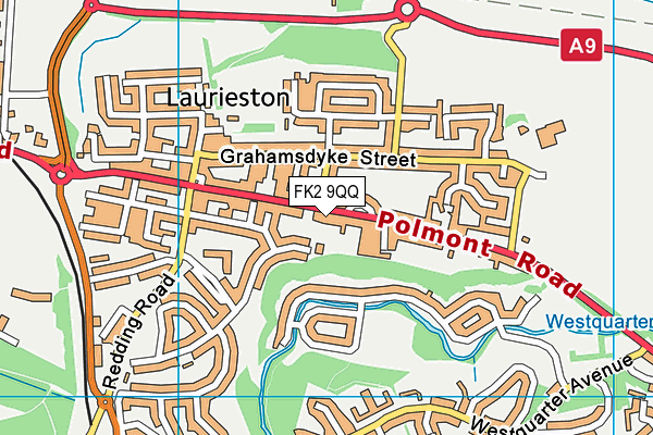 FK2 9QQ map - OS VectorMap District (Ordnance Survey)