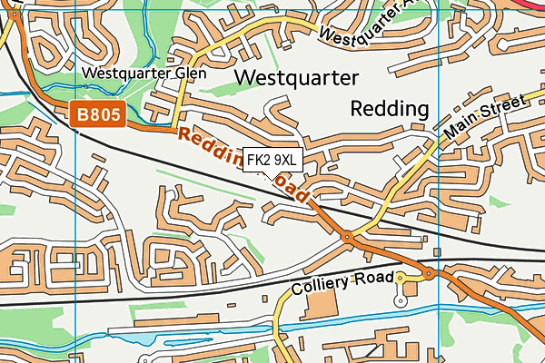 FK2 9XL map - OS VectorMap District (Ordnance Survey) FK2 9XL map - OS VectorMap District (Ordnance Survey)