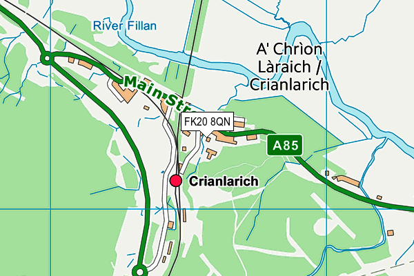 FK20 8QN map - OS VectorMap District (Ordnance Survey) FK20 8QN map - OS VectorMap District (Ordnance Survey)