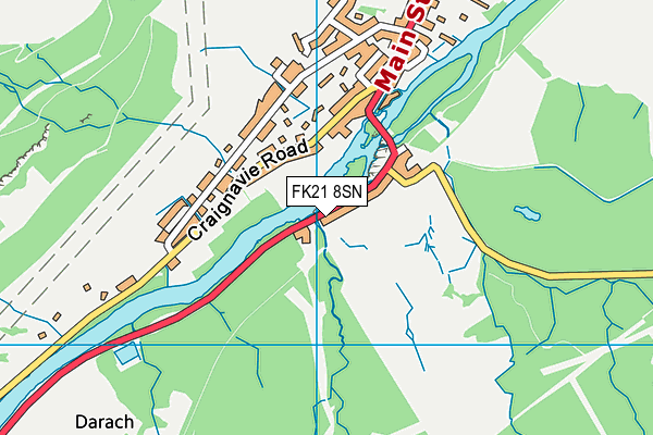 FK21 8SN map - OS VectorMap District (Ordnance Survey) FK21 8SN map - OS VectorMap District (Ordnance Survey)