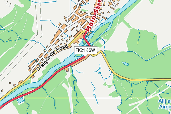 FK21 8SW map - OS VectorMap District (Ordnance Survey) FK21 8SW map - OS VectorMap District (Ordnance Survey)