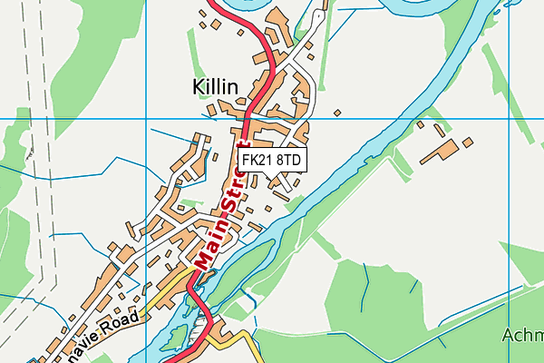FK21 8TD map - OS VectorMap District (Ordnance Survey) FK21 8TD map - OS VectorMap District (Ordnance Survey)