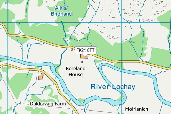 FK21 8TT map - OS VectorMap District (Ordnance Survey)