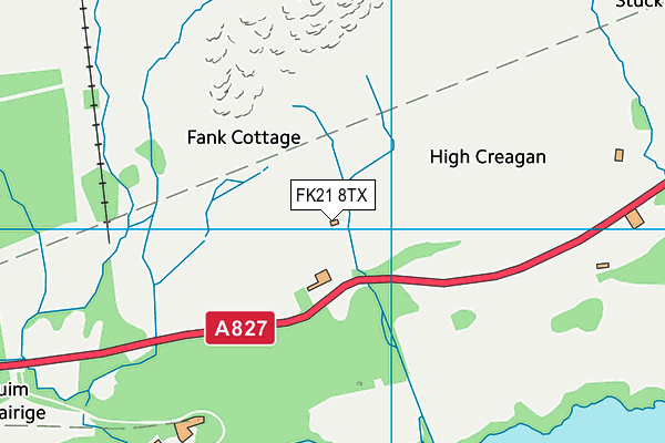 FK21 8TX map - OS VectorMap District (Ordnance Survey)