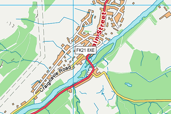 FK21 8XE map - OS VectorMap District (Ordnance Survey)