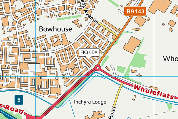 FK3 0DA map - OS VectorMap District (Ordnance Survey)