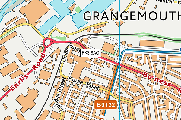 FK3 8AG map - OS VectorMap District (Ordnance Survey)