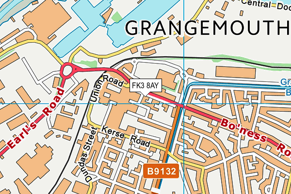 FK3 8AY map - OS VectorMap District (Ordnance Survey) FK3 8AY map - OS VectorMap District (Ordnance Survey)