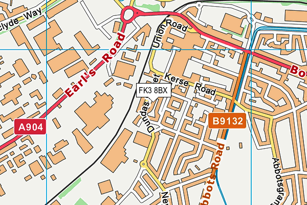 FK3 8BX map - OS VectorMap District (Ordnance Survey) FK3 8BX map - OS VectorMap District (Ordnance Survey)
