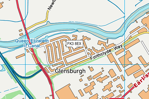 FK3 8EX map - OS VectorMap District (Ordnance Survey) FK3 8EX map - OS VectorMap District (Ordnance Survey)