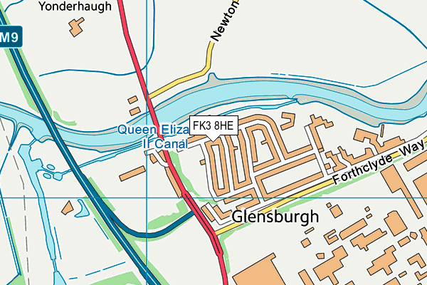 FK3 8HE map - OS VectorMap District (Ordnance Survey)
