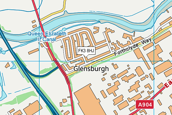 FK3 8HJ map - OS VectorMap District (Ordnance Survey) FK3 8HJ map - OS VectorMap District (Ordnance Survey)