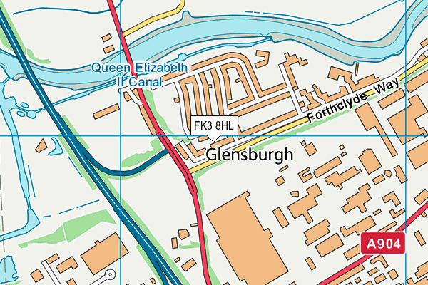 FK3 8HL map - OS VectorMap District (Ordnance Survey)