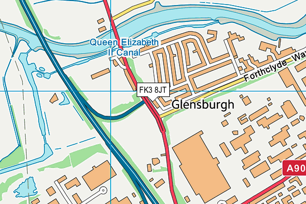 FK3 8JT map - OS VectorMap District (Ordnance Survey) FK3 8JT map - OS VectorMap District (Ordnance Survey)