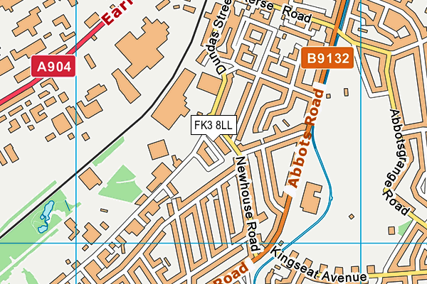 FK3 8LL map - OS VectorMap District (Ordnance Survey) FK3 8LL map - OS VectorMap District (Ordnance Survey)