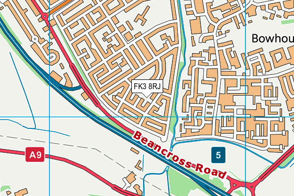 FK3 8RJ map - OS VectorMap District (Ordnance Survey)