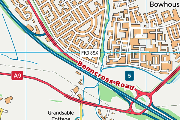 FK3 8SX map - OS VectorMap District (Ordnance Survey) FK3 8SX map - OS VectorMap District (Ordnance Survey)